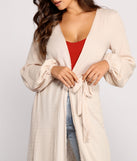 Dotted Devotion Belted Long Duster helps create the best summer outfit for a look that slays at any event or occasion!