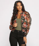 Falling For Florals Organza Bomber helps create the best summer outfit for a look that slays at any event or occasion!