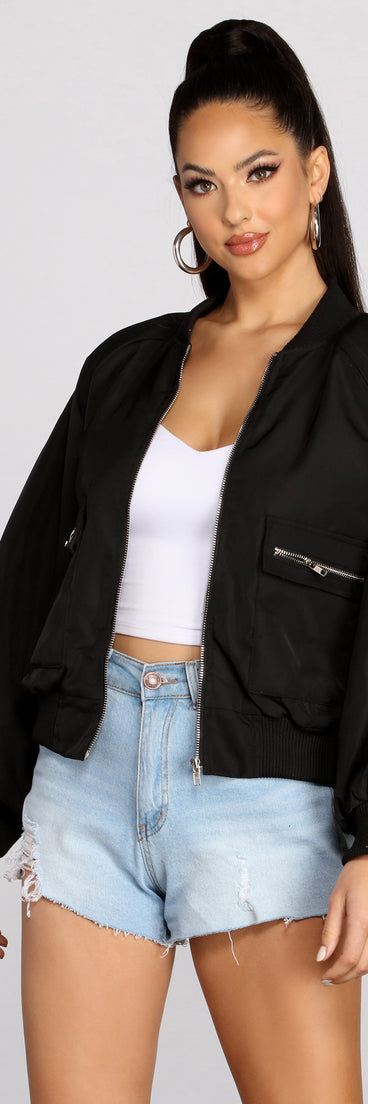 Zip It Up Bomber Jacket helps create the best summer outfit for a look that slays at any event or occasion!