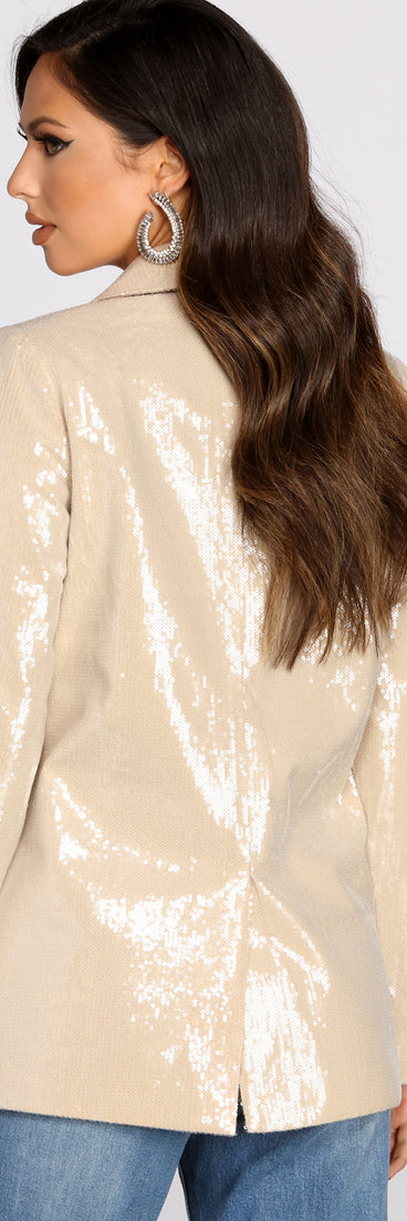 Sequin Boss Babe Blazer helps create the best summer outfit for a look that slays at any event or occasion!