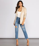 Sequin Boss Babe Blazer helps create the best summer outfit for a look that slays at any event or occasion!