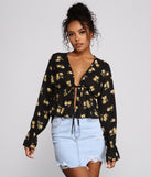 With fun and flirty details, Fall In Love With Floral Tie-Front Blouse shows off your unique style for a trendy outfit for the summer season!