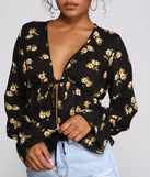 With fun and flirty details, Fall In Love With Floral Tie-Front Blouse shows off your unique style for a trendy outfit for the summer season!