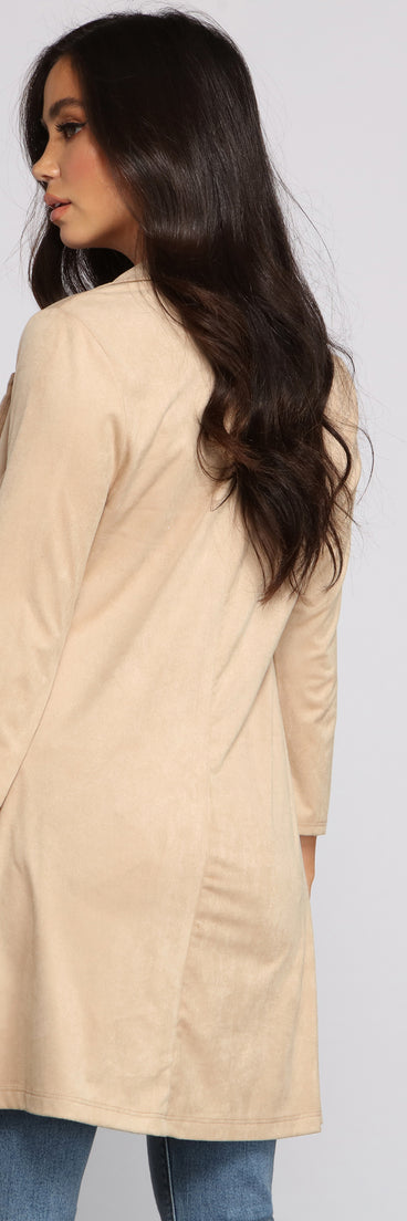 Another Level Faux Suede Blazer helps create the best summer outfit for a look that slays at any event or occasion!