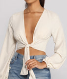 With fun and flirty details, Major Trendsetter Tie Front Crop Top shows off your unique style for a trendy outfit for the summer season!