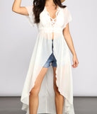 Flirty And Fluttery Chiffon High Low Duster is a trendy pick to create 2023 festival outfits, festival dresses, outfits for concerts or raves, and complete your best party outfits!