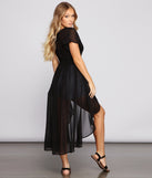 Charming Chiffon High-Low Duster for 2023 festival outfits, festival dress, outfits for raves, concert outfits, and/or club outfits
