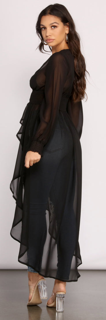 With fun and flirty details, Effortless Beauty Chiffon High Low Top shows off your unique style for a trendy outfit for the summer season!