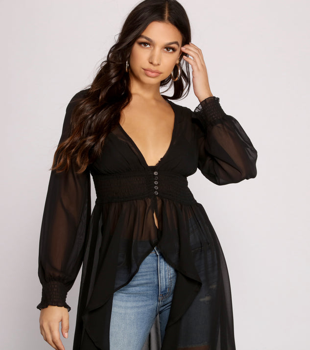 Effortless Beauty Chiffon High Low Top | Windsor
