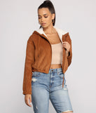 Corduroy Cutie Cropped Sherpa Jacket helps create the best summer outfit for a look that slays at any event or occasion!
