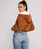 Corduroy Cutie Cropped Sherpa Jacket helps create the best summer outfit for a look that slays at any event or occasion!