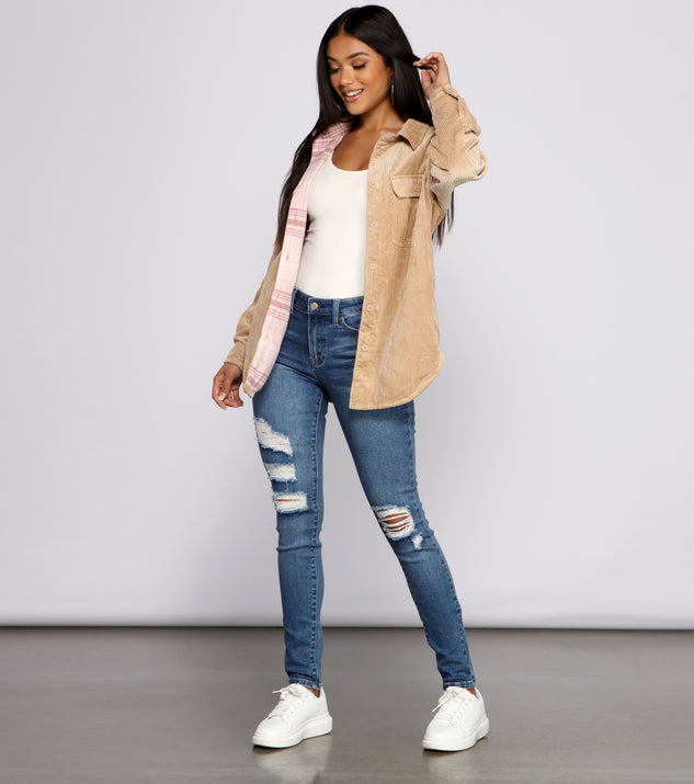 Keep It Trendy Reversible Shacket & Windsor