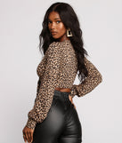 With fun and flirty details, Leopard Print Long Sleeve Tie Front Top shows off your unique style for a trendy outfit for the summer season!