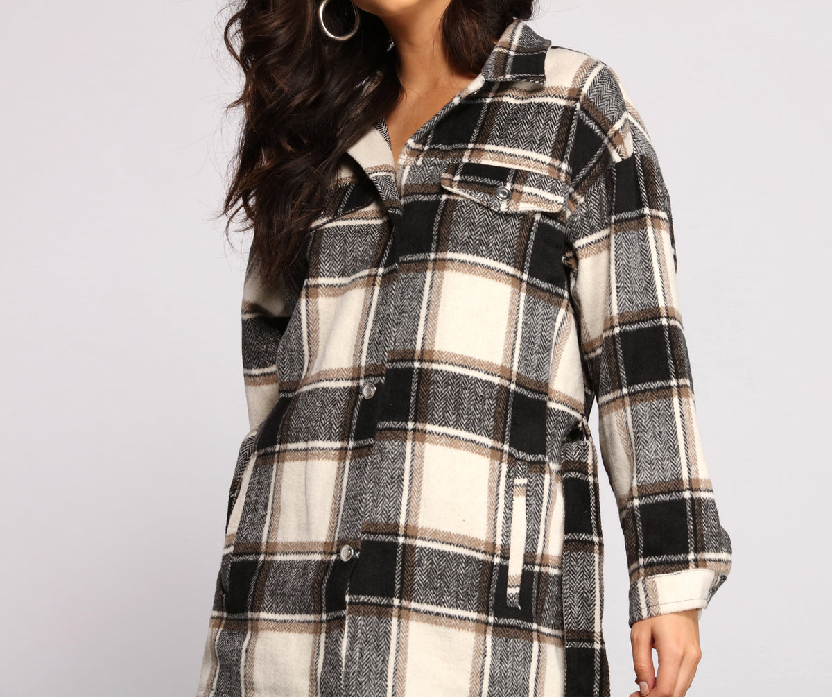 The One Belted Flannel Shacket & Windsor