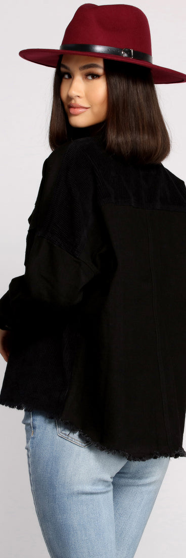 The Classic Button Down Corduroy Jacket helps create the best summer outfit for a look that slays at any event or occasion!