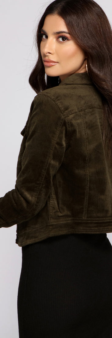 On That Basic Vibe Corduroy Jacket helps create the best summer outfit for a look that slays at any event or occasion!