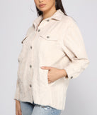 With fun and flirty details, Trendy Corduroy Button-Up Shacket shows off your unique style for a trendy outfit for the summer season!