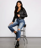 Edgy Glam Faux Leather Quilted Moto for 2023 festival outfits, festival dress, outfits for raves, concert outfits, and/or club outfits