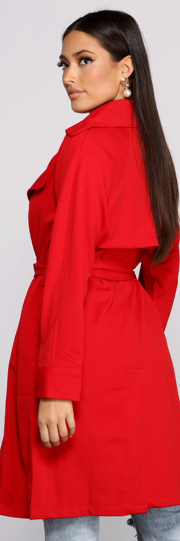 She's A Stunner Belted Trench for 2023 festival outfits, festival dress, outfits for raves, concert outfits, and/or club outfits