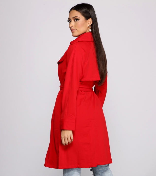 She's A Stunner Belted Trench for 2023 festival outfits, festival dress, outfits for raves, concert outfits, and/or club outfits