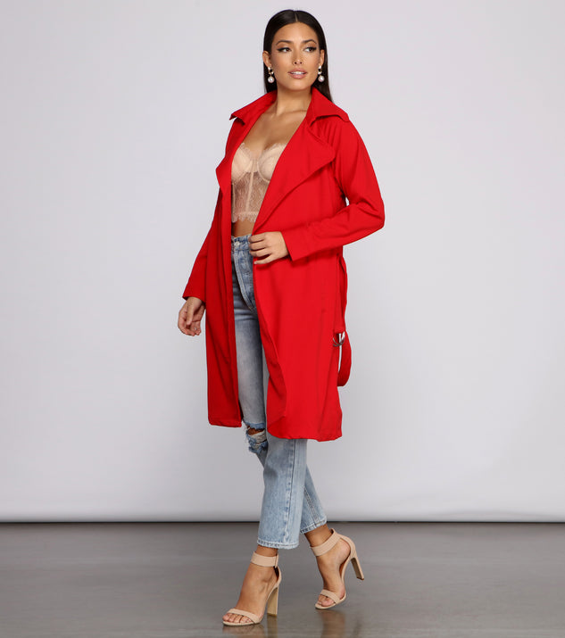 She's A Stunner Belted Trench for 2023 festival outfits, festival dress, outfits for raves, concert outfits, and/or club outfits