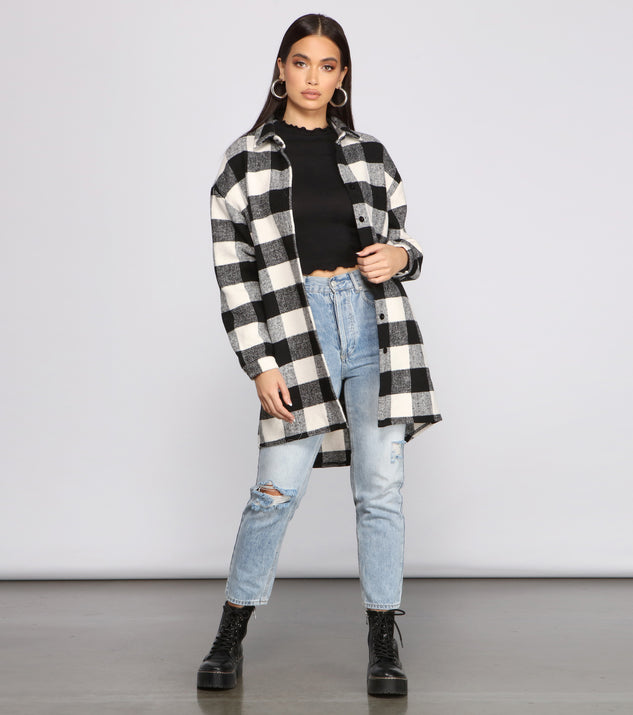 With fun and flirty details, Bet On It Oversized Plaid Shacket shows off your unique style for a trendy outfit for the summer season!