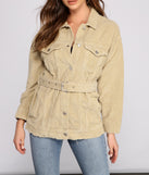 Lookin' Chic Corduroy Belted Jacket helps create the best summer outfit for a look that slays at any event or occasion!