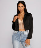 Casually Chic Satin Cropped Blazer helps create the best summer outfit for a look that slays at any event or occasion!