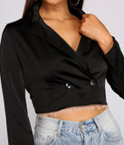 Casually Chic Satin Cropped Blazer helps create the best summer outfit for a look that slays at any event or occasion!
