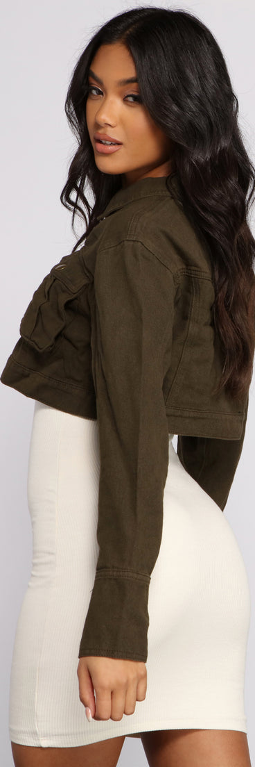 Level Up Cropped Button Down Jacket helps create the best summer outfit for a look that slays at any event or occasion!