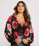Romantic Vibes Rose Printed Duster helps create the best summer outfit for a look that slays at any event or occasion!