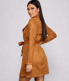 Chic In The City Faux Suede Trench helps create the best summer outfit for a look that slays at any event or occasion!