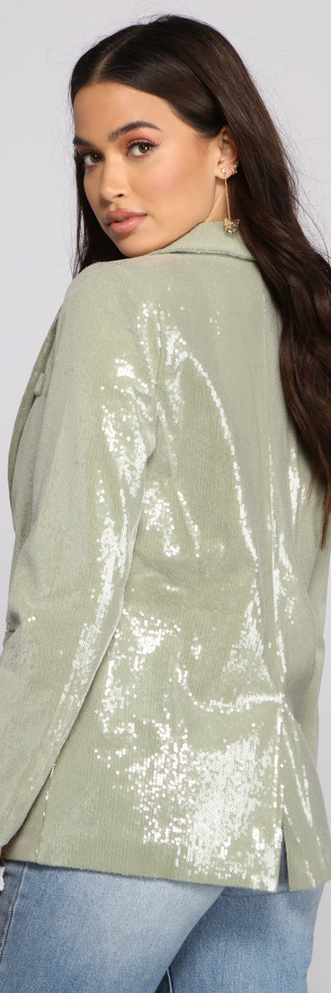 Glam Goals Sequin Blazer helps create the best summer outfit for a look that slays at any event or occasion!