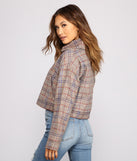 Perf Look In Plaid Oversized Cropped Jacket helps create the best summer outfit for a look that slays at any event or occasion!