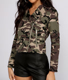 She's A Boss Camo Moto Jacket is a trendy pick to create 2023 festival outfits, festival dresses, outfits for concerts or raves, and complete your best party outfits!