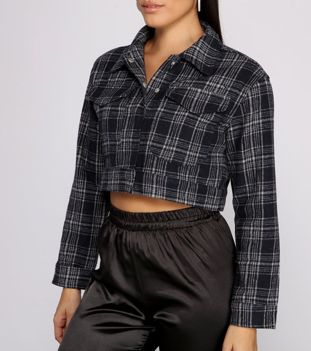 All About The Plaid Cropped Jacket | Windsor