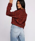 So Haute Houndstooth Cropped Jacket helps create the best summer outfit for a look that slays at any event or occasion!
