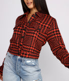 So Haute Houndstooth Cropped Jacket helps create the best summer outfit for a look that slays at any event or occasion!
