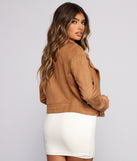Forever Fashionista Faux Suede Moto Jacket helps create the best summer outfit for a look that slays at any event or occasion!