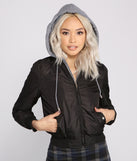 Zip It Up Hooded Bomber Jacket helps create the best summer outfit for a look that slays at any event or occasion!