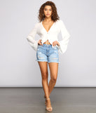 With fun and flirty details, Chic Sheer Bell Sleeve Babydoll Top shows off your unique style for a trendy outfit for the summer season!