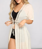 Boho Beauty Gauze Knit Kimono Duster helps create the best summer outfit for a look that slays at any event or occasion!