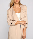 Sophisticated Style Twill Trench Jacket helps create the best summer outfit for a look that slays at any event or occasion!