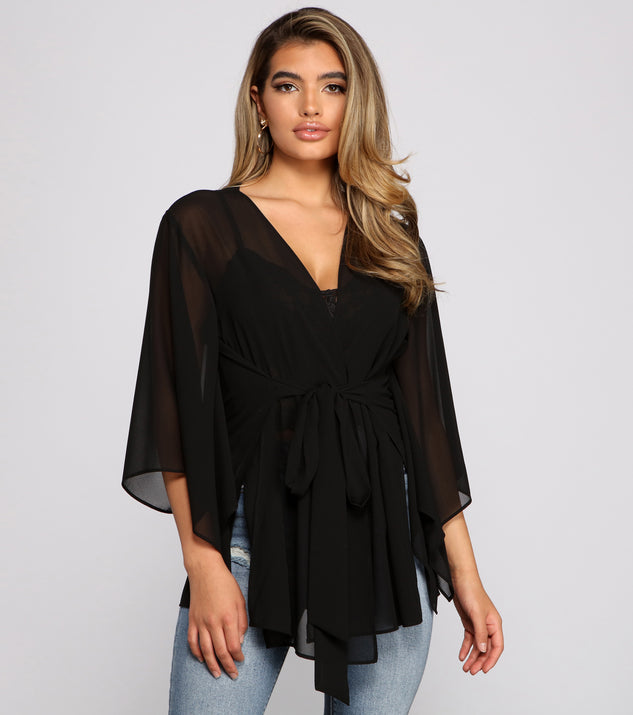 Chic Airy Chiffon Kimono helps create the best summer outfit for a look that slays at any event or occasion!