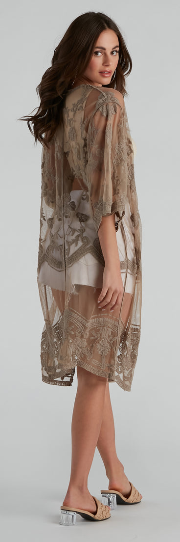 Crochet Babe Lace Duster for 2023 festival outfits, festival dress, outfits for raves, concert outfits, and/or club outfits