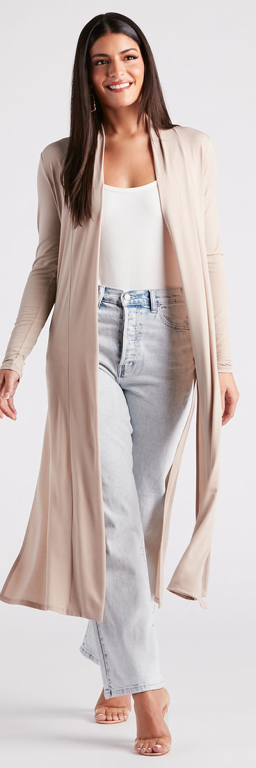 Her Business Slit Duster Trench helps create the best summer outfit for a look that slays at any event or occasion!