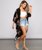 Floral Passion Gauze Knit Kimono helps create the best summer outfit for a look that slays at any event or occasion!