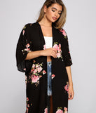 Floral Passion Gauze Knit Kimono helps create the best summer outfit for a look that slays at any event or occasion!