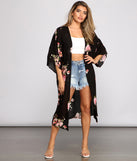 Floral Passion Gauze Knit Kimono for 2023 festival outfits, festival dress, outfits for raves, concert outfits, and/or club outfits