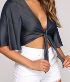 With fun and flirty details, Flirty And Fluttery Tie Front Top shows off your unique style for a trendy outfit for the summer season!